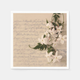 Servilleta De Papel Jazmín en escritura antigua