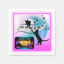 Jazz Cats | Napkins de papel de piano