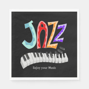 Servilleta De Papel Jazz Lettering Two-Tone Napkins
