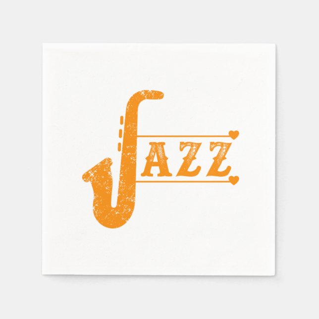 Servilleta De Papel Jazz Saxophone Band Music Saxophonist Alto Gift (Anverso)