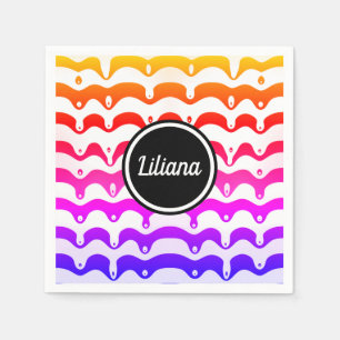 Servilleta De Papel Jazzy Tropical psicodélico Tiras de goteo