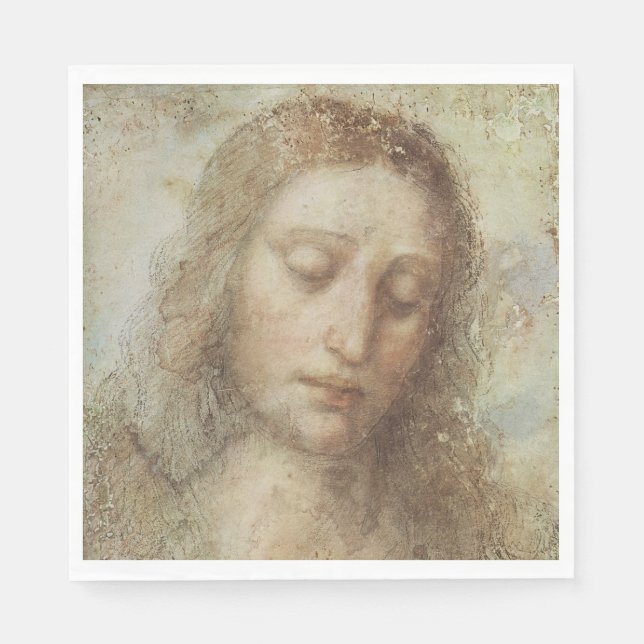 Servilleta De Papel Jefe de Cristo (Cristianismo) (Leonardo da Vinci) (Anverso)