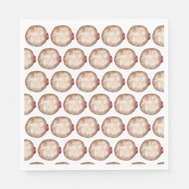 Servilleta De Papel Jelly Donut Doughnut Hanukkah Chanukkah Sufganiyah (Anverso)