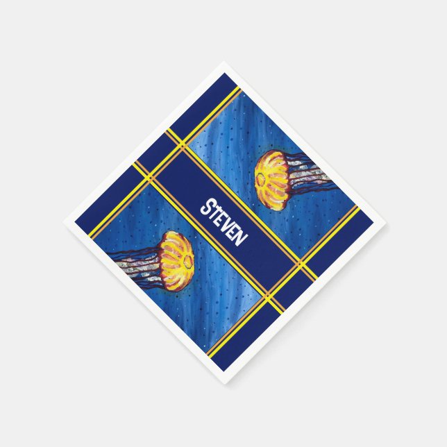 Servilleta De Papel Jellyfish personalizado (Borde)