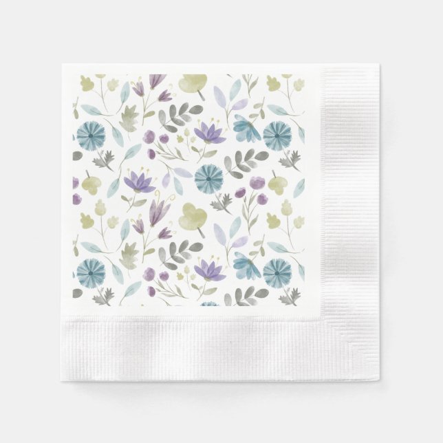Servilleta De Papel Jennifer Floral Winter Flowers Napkins (Anverso)