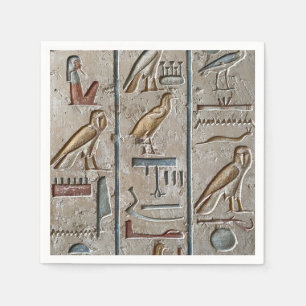 Servilleta De Papel Jeroglífico Antiguo Egipto Idioma Texto Grabado