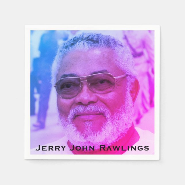 Servilleta De Papel Jerry Rawlings, J.J. Rawlings, Presidente de Ghana (Anverso)