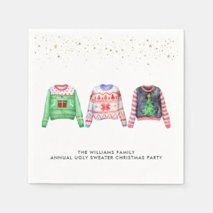Servilleta De Papel Jersey Navideño Feo Fiesta de Vacaciones