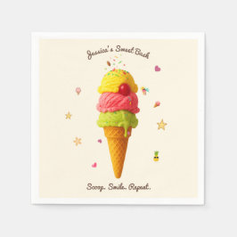 Servilleta De Papel Jessica's Sweet Bash - Diseño de Fiesta helado