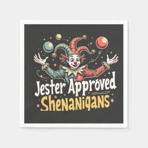 Servilleta De Papel Jester Aprobó Shenanigans Circus Clown
