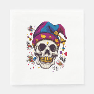 Servilleta De Papel Jester Skull Trickster