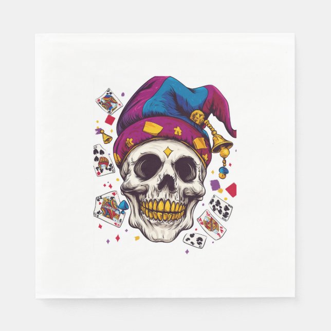 Servilleta De Papel Jester Skull Trickster (Anverso)
