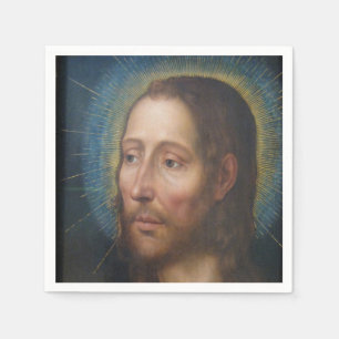 Servilleta De Papel Jesucristo con un Halo Dorado