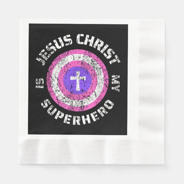 Servilleta De Papel Jesucristo es mi superhéroe Jesús (Anverso)