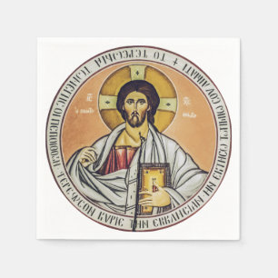 Servilleta De Papel Jesucristo Pantocrátor cúpula de la Iglesia