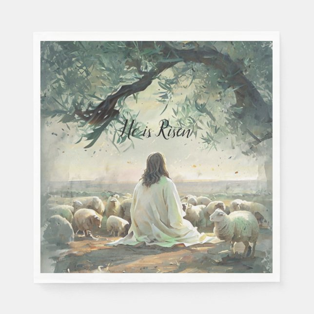 Servilleta De Papel Jesus Christ Religious Easter Catholic  (Anverso)
