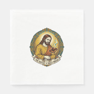 Servilleta De Papel Jesús Derrotado Fumando Tostadas Quemadas Desayuno