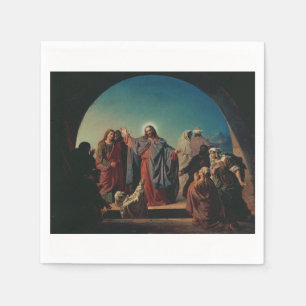 Servilleta De Papel Jesús despierta a Lázaro por Robert Wilhelm Ekman