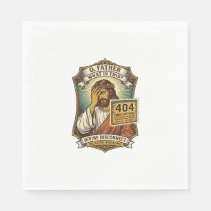 Servilleta De Papel Jesús Divertido Error 404 Humor Desarrollador Web