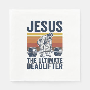 Servilleta De Papel Jesus El Levantador de Peso Muerto Definitivo Cami