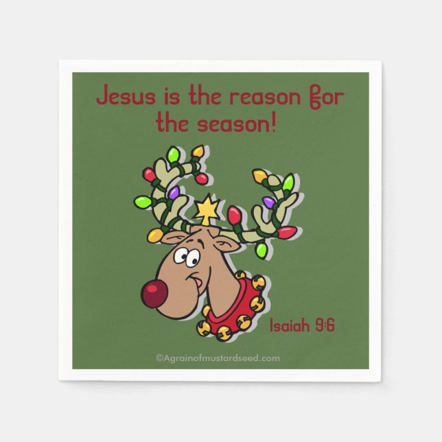 Servilleta De Papel Jesús es la razón para los Navidades de temporada (Anverso)
