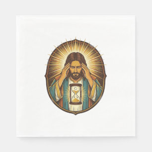 Servilleta De Papel Jesús Impaciente Cargando Reloj de Arena Internet
