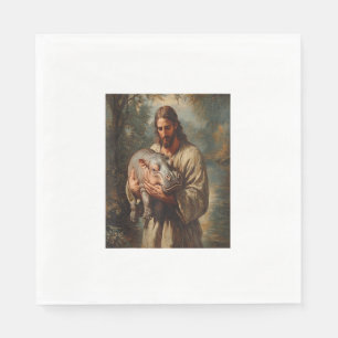 Servilleta De Papel Jesús lleva a Moo-Deng Jesús Ama a Moo Deng Bebé P