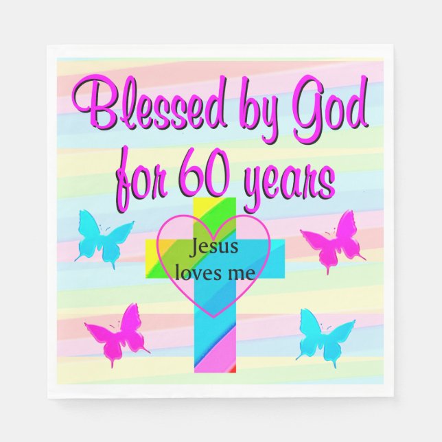 SERVILLETA DE PAPEL JESÚS ME AMA 60 NAPKINS CUMPLEAÑOS (Anverso)
