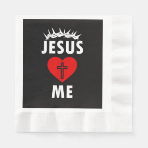 Servilleta De Papel Jesús me ama cristiano religioso