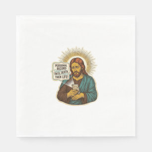 Servilleta De Papel Jesus Muerto Teléfono Sin Música Humor De Gimnasio