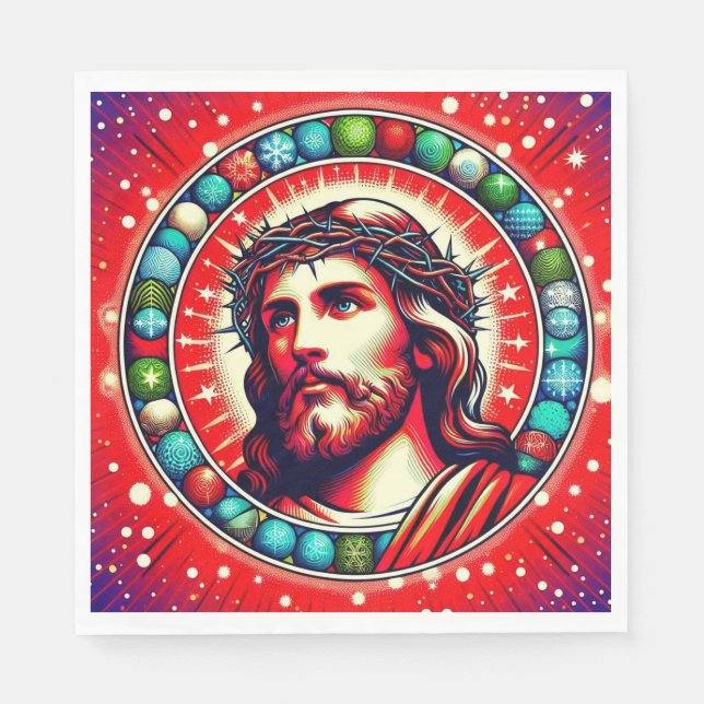 Servilleta De Papel ¡Jesús Navidad las servilletas! (Anverso)