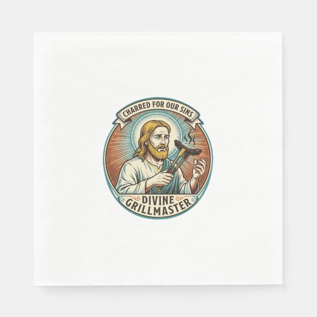 Servilleta De Papel Jesús Perrito Caliente Negro Totalmente Quemado BB (Anverso)