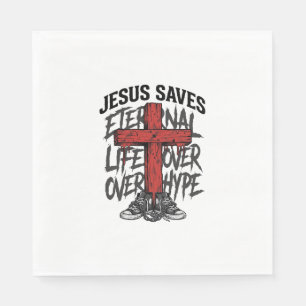 Servilleta De Papel Jesús Salva Camiseta Callejera Cristiana Vintage C