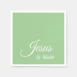 Servilleta De Papel Jesús Se Eleva Elegante Verdadero Pascua Cristiana