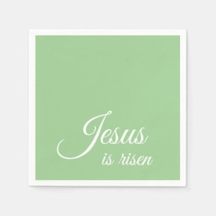 Servilleta De Papel Jesús Se Eleva Elegante Verdadero Pascua Cristiana