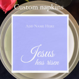 Servilleta De Papel Jesús Se Ha Levantado Personalizado Pascua Cristia