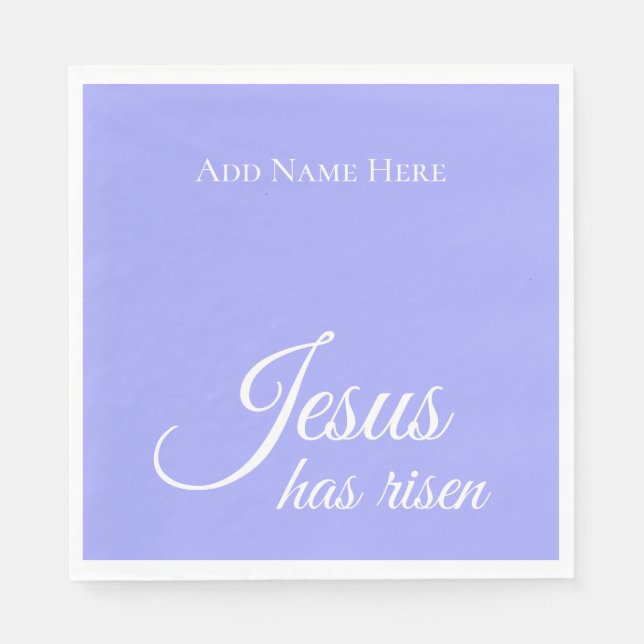 Servilleta De Papel Jesús Se Ha Levantado Personalizado Pascua Cristia (Anverso)