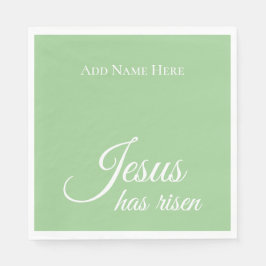 Servilleta De Papel Jesús se ha levantado Personalizado Pascua Verde C