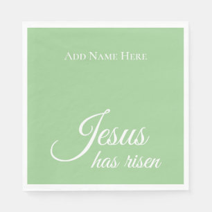 Servilleta De Papel Jesús se ha levantado Personalizado Pascua Verde C