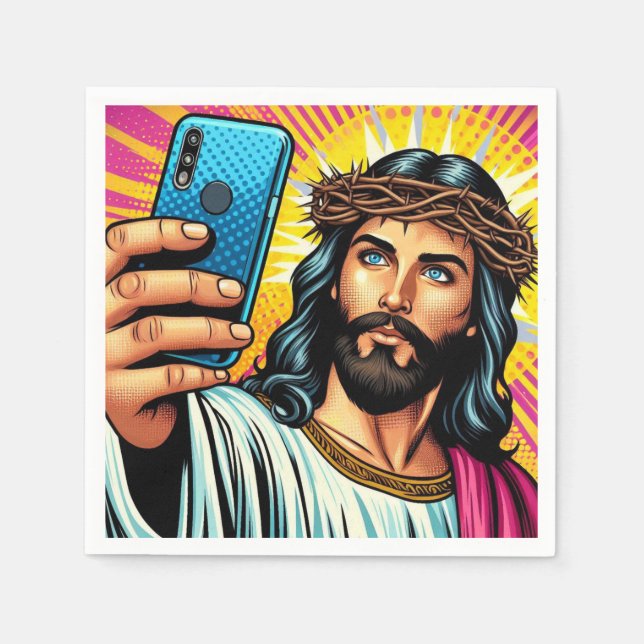 Servilleta De Papel ¡Jesús selfie las servilletas! (Anverso)