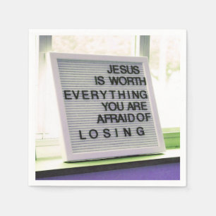 Servilleta De Papel Jesús vale todo Rótulo cristiano