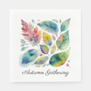 Servilleta De Papel Jewel Tone Forest Watercolor, personalizado