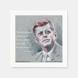 Servilleta De Papel JFK & cita