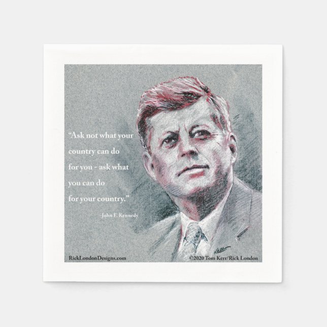 Servilleta De Papel JFK & cita (Anverso)
