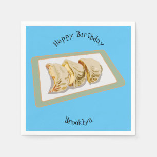 Servilleta De Papel Jiaozi / ilustracion personalizado chino de bolas 