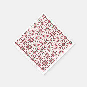 Servilleta De Papel Jinbei blanco rojo Yukata japonés Asanoha shinshu