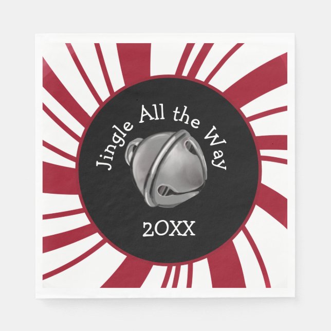 Servilleta De Papel Jingle Bell Christmas Plates (Anverso)