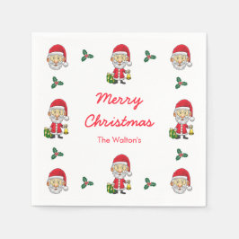 Servilleta De Papel Jingle Bells con Santa