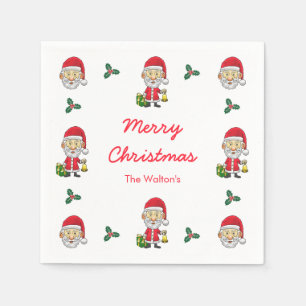 Servilleta De Papel Jingle Bells con Santa