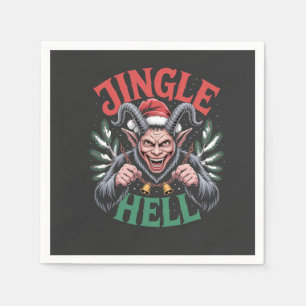 Servilleta De Papel Jingle Hell Navidades Krampus Evil Xmas